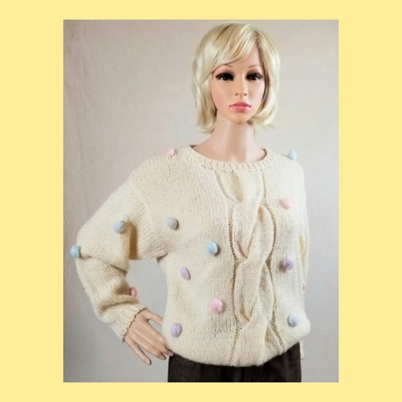 Vintage Chaus Petites Sweaters - Vintage yarnball sweater